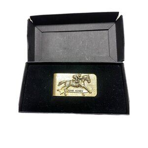 Vintage John Henry horse racing money clip